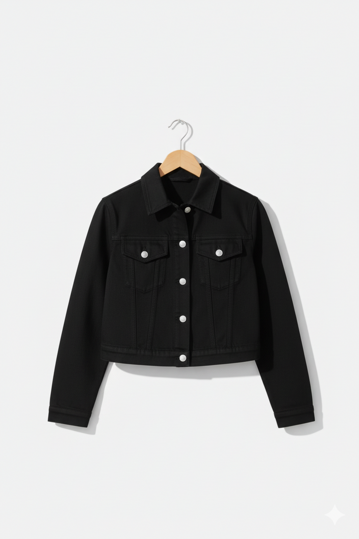 CW | CROPPED DENIM JACKET