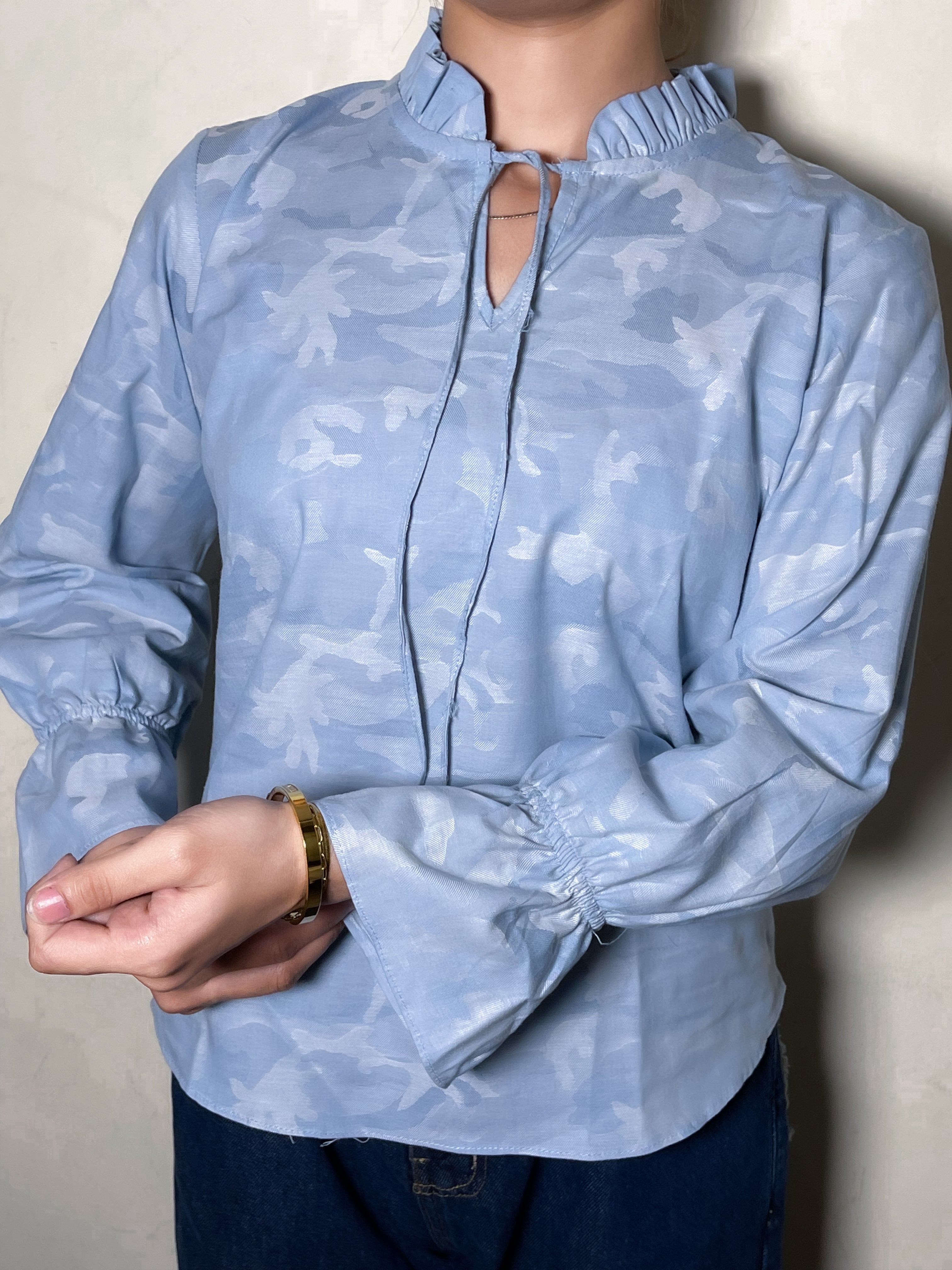 Printed Shirts, Frill Neck | Full Sleeves | Every Day Tops