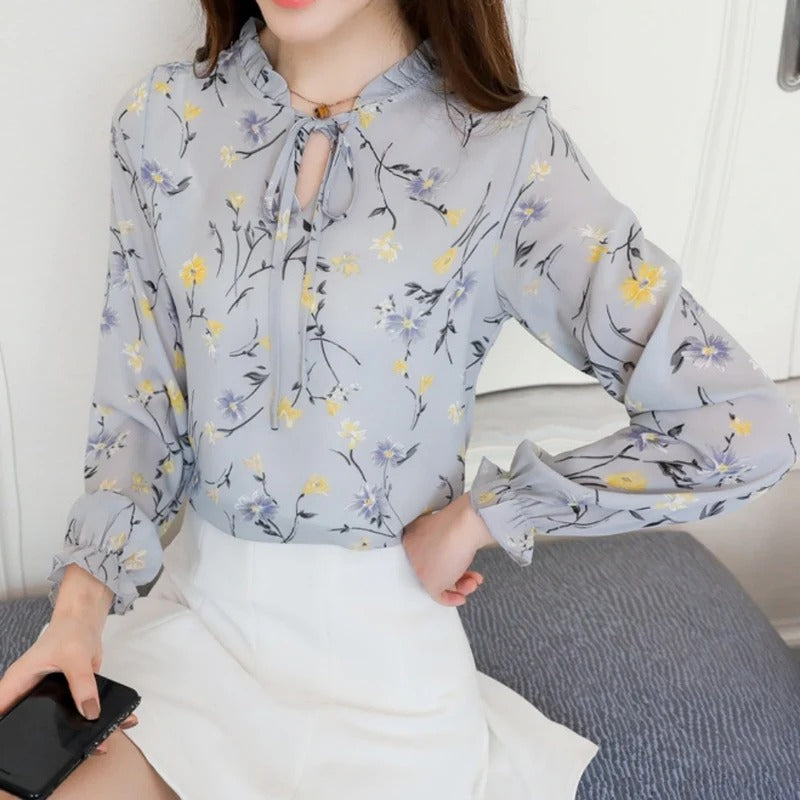 Printed Shirts, Frill Neck | Umbrella Full Sleeves | Every Day Tops