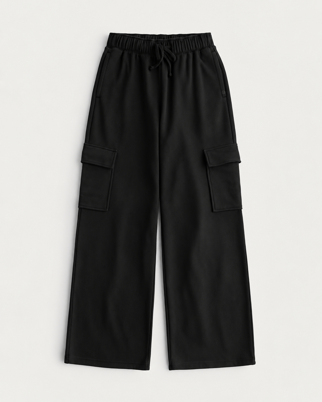 HIGH WAISTED BLACK CARGO Trouser