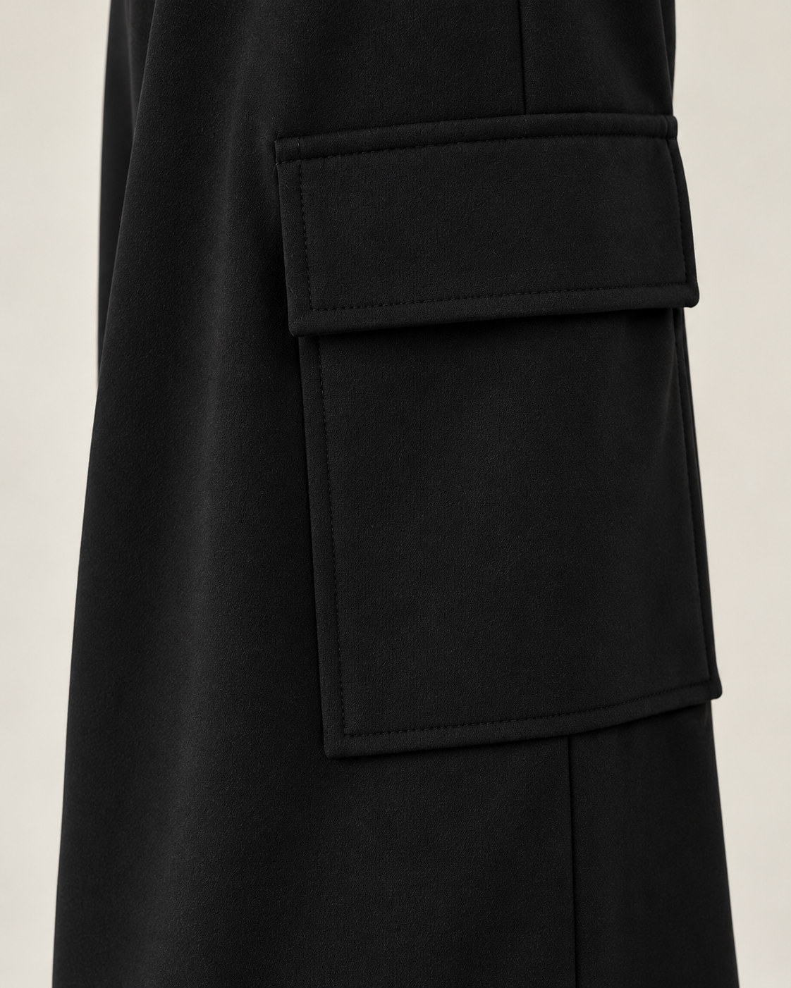 HIGH WAISTED BLACK CARGO Trouser