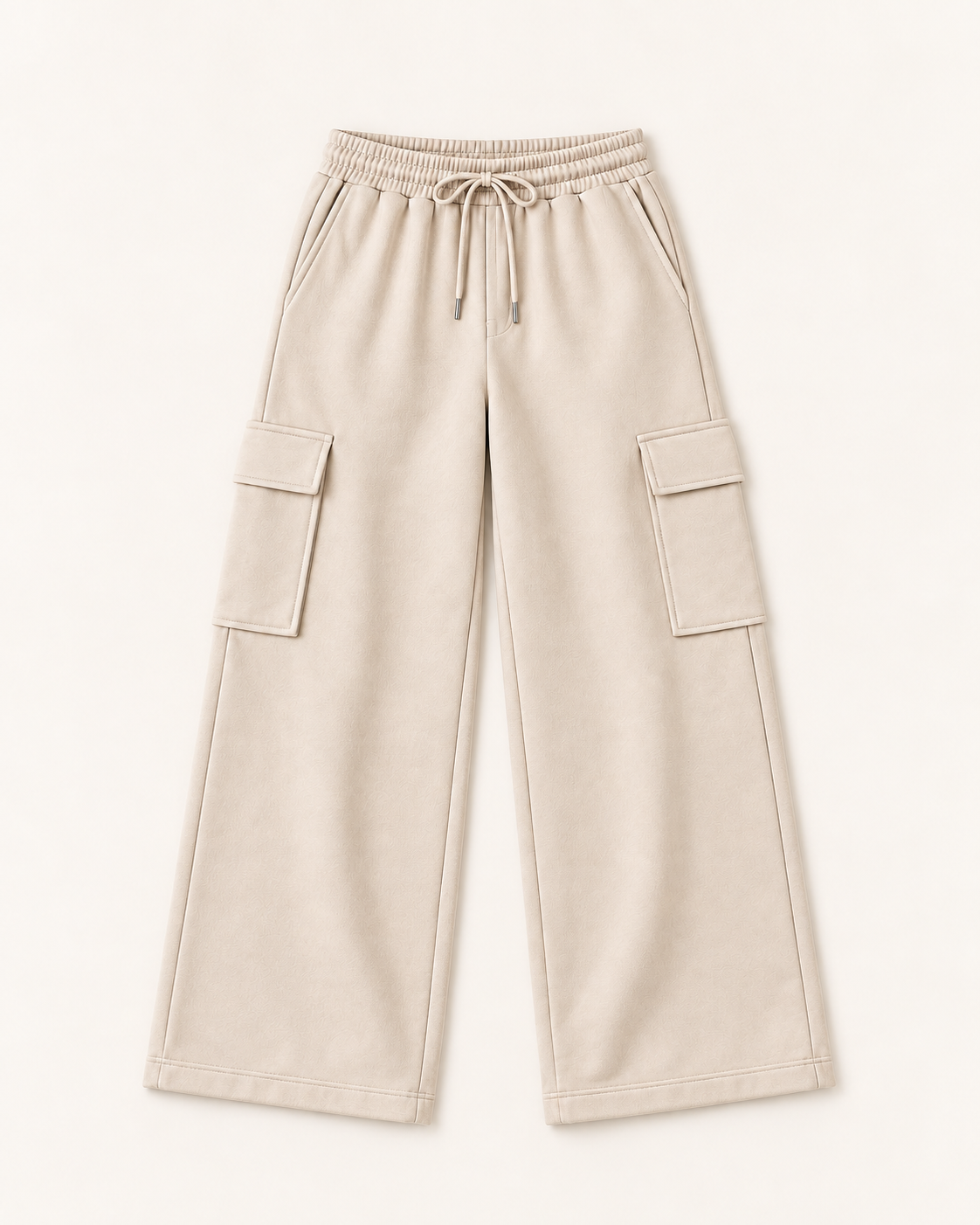 HIGH WAISTED WIDELEG CARGO TROUSER FOR WOMEN – BEIGE