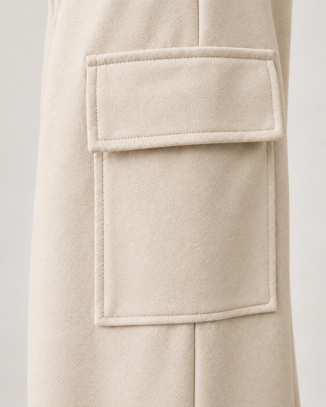 HIGH WAISTED WIDELEG CARGO TROUSER FOR WOMEN – BEIGE