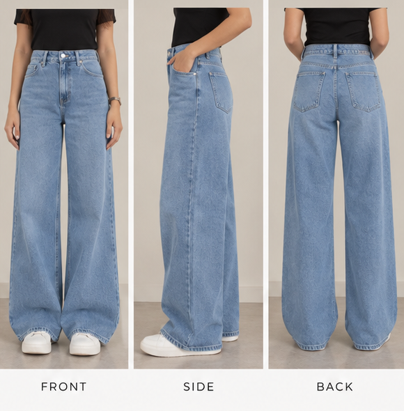 MIDBLUE WIDELEG DENIM