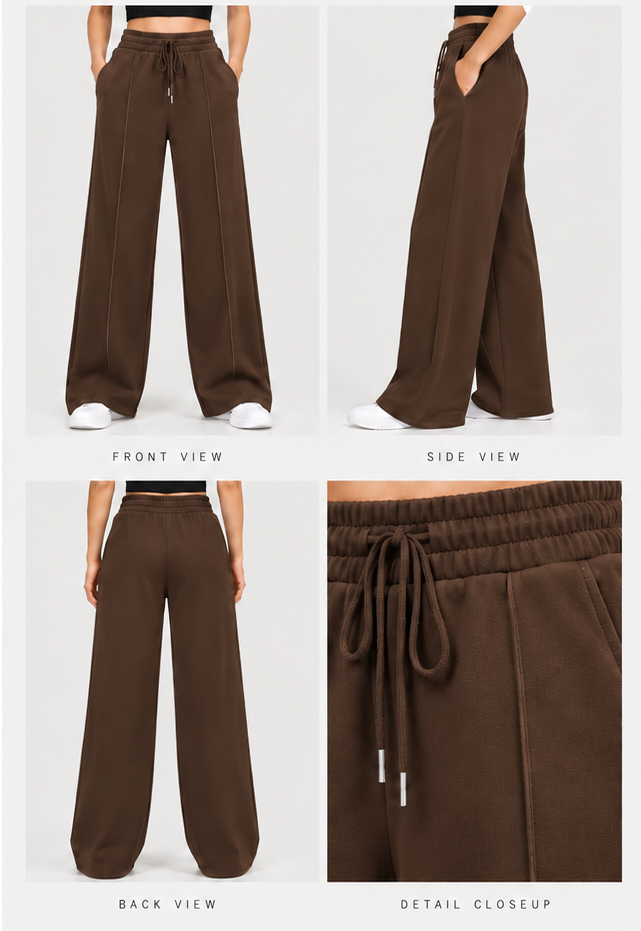 High Waisted- BROWN  Straight line Trouser