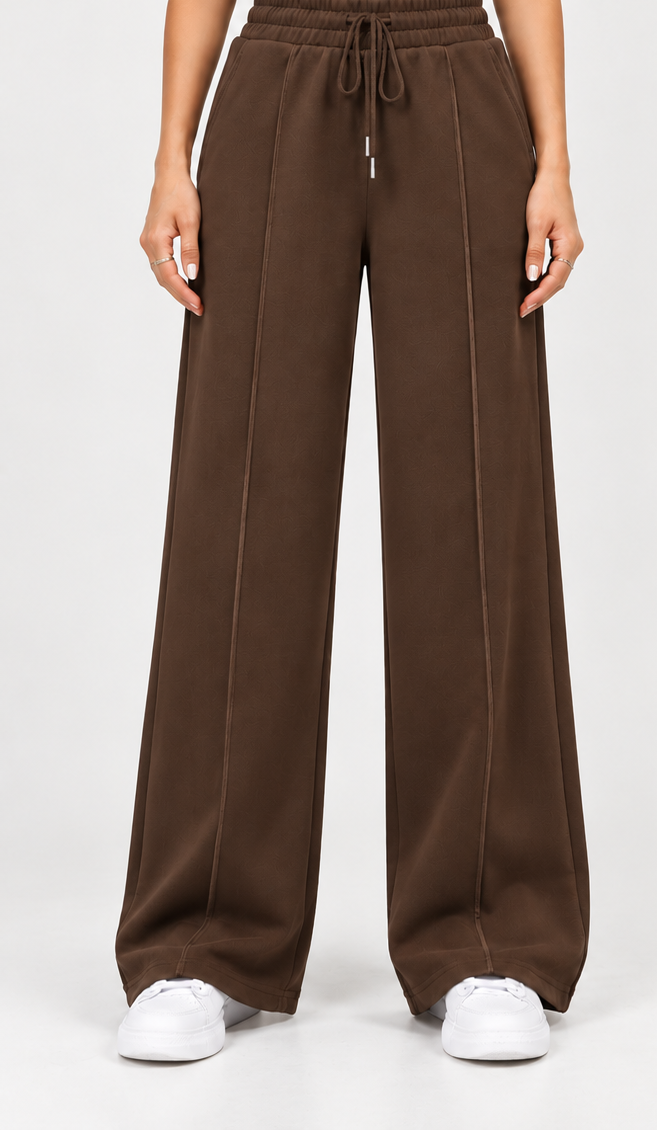 High Waisted- BROWN  Straight line Trouser