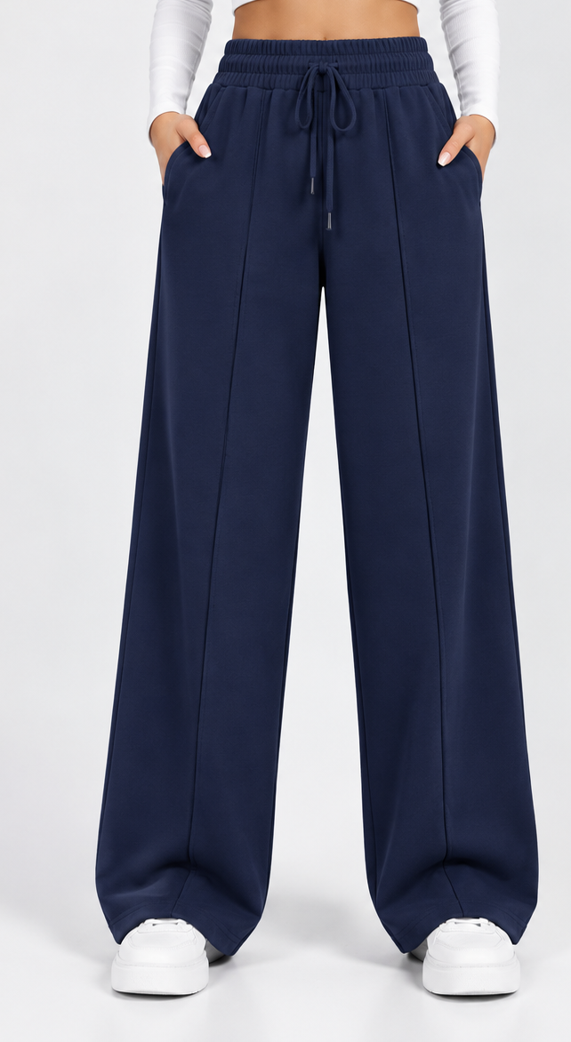 High Waisted- Navy Blue Straight line Trouser