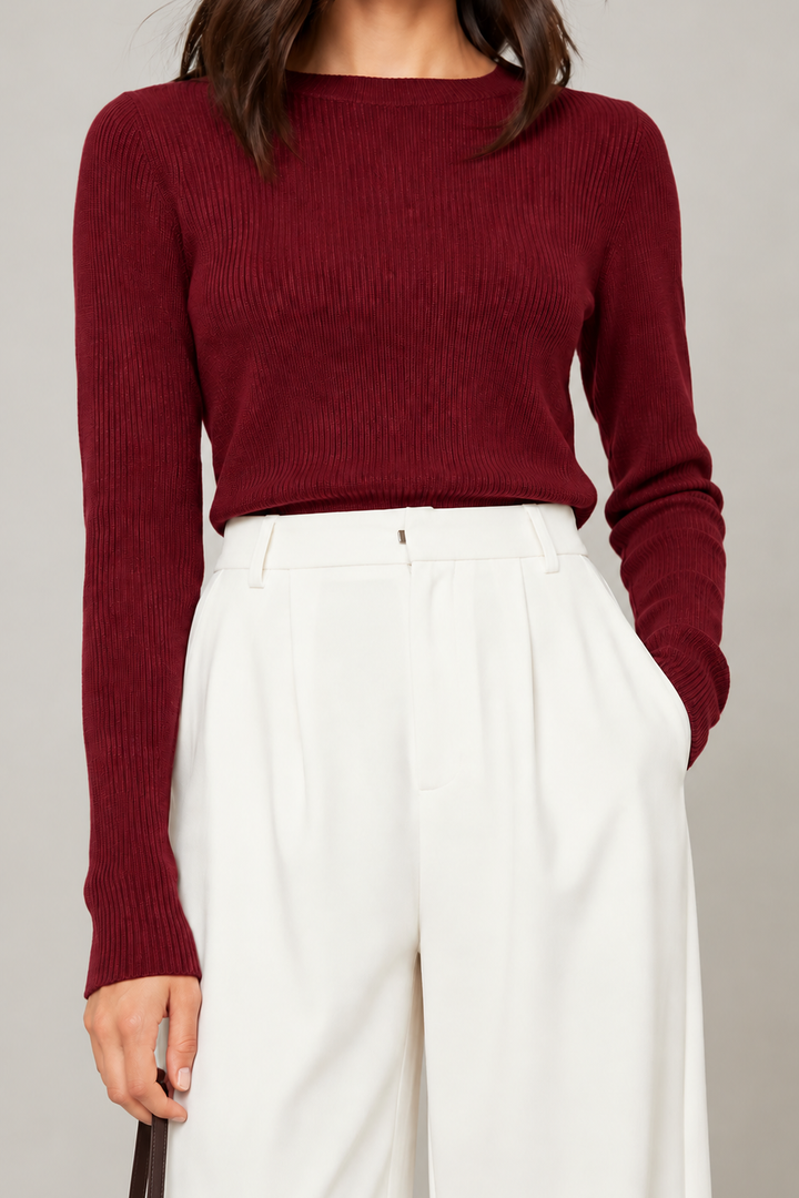 Simple Boat Neck Casual Long Sleeve shirt– Marhoon