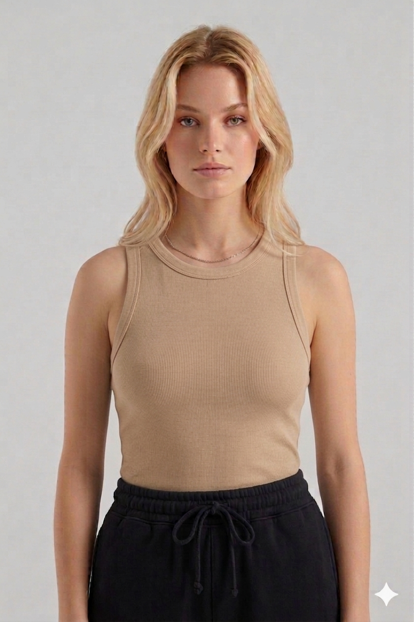 Basic Tank Top (BEIGE)