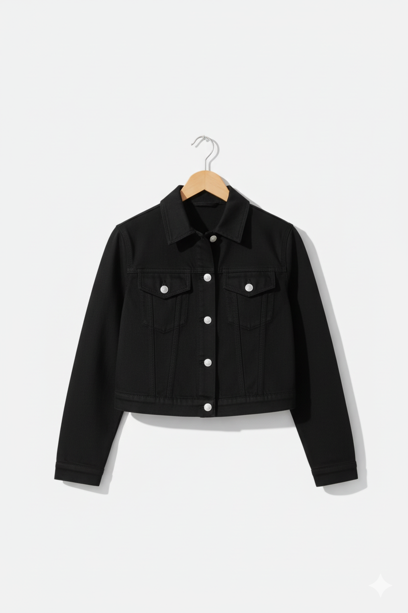 CW | CROPPED DENIM JACKET