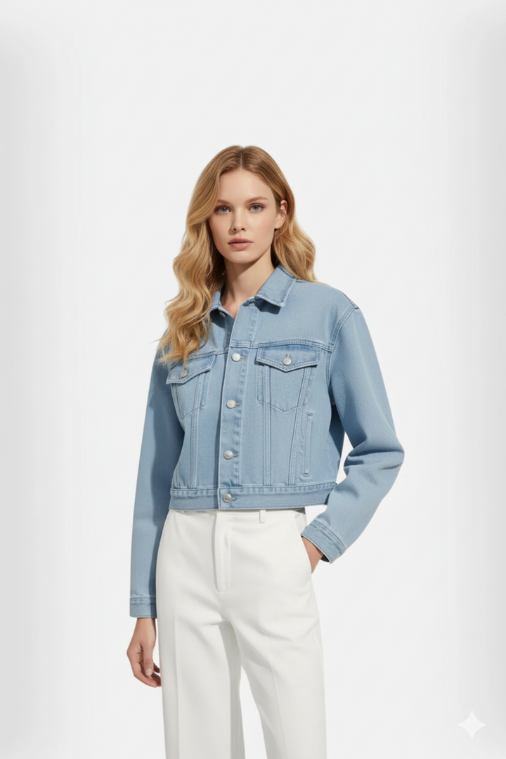CW | CROPPED DENIM JACKET