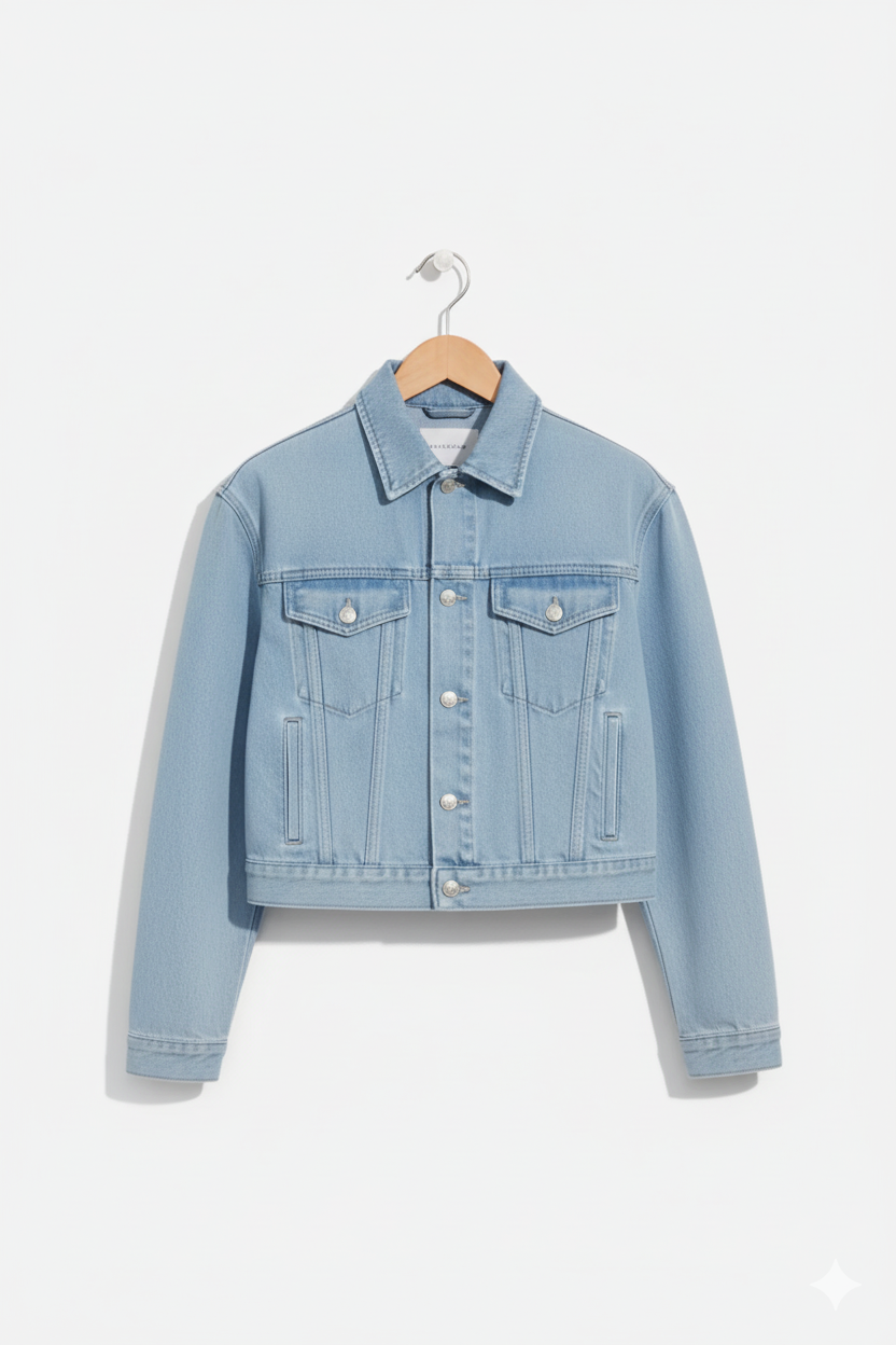 CW | CROPPED DENIM JACKET