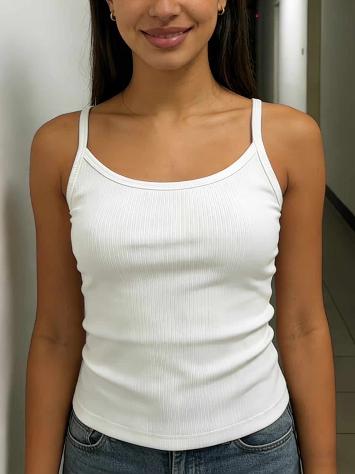 STRIPPED TANK TOP FOR WOMEN (WHITE)