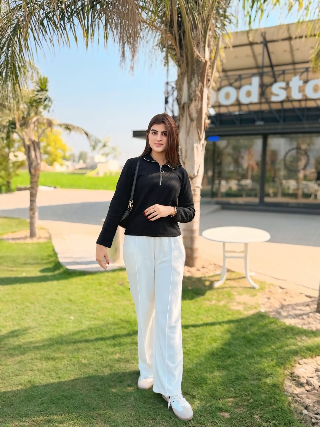 HIGH WAISTED WIDELEG TROUSER FOR WOMEN- WHITE