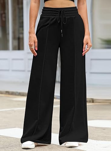 HIGH WAISTED WIDELEG TROUSER FOR WOMEN- BLACK