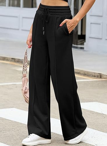 HIGH WAISTED WIDELEG TROUSER FOR WOMEN- BLACK