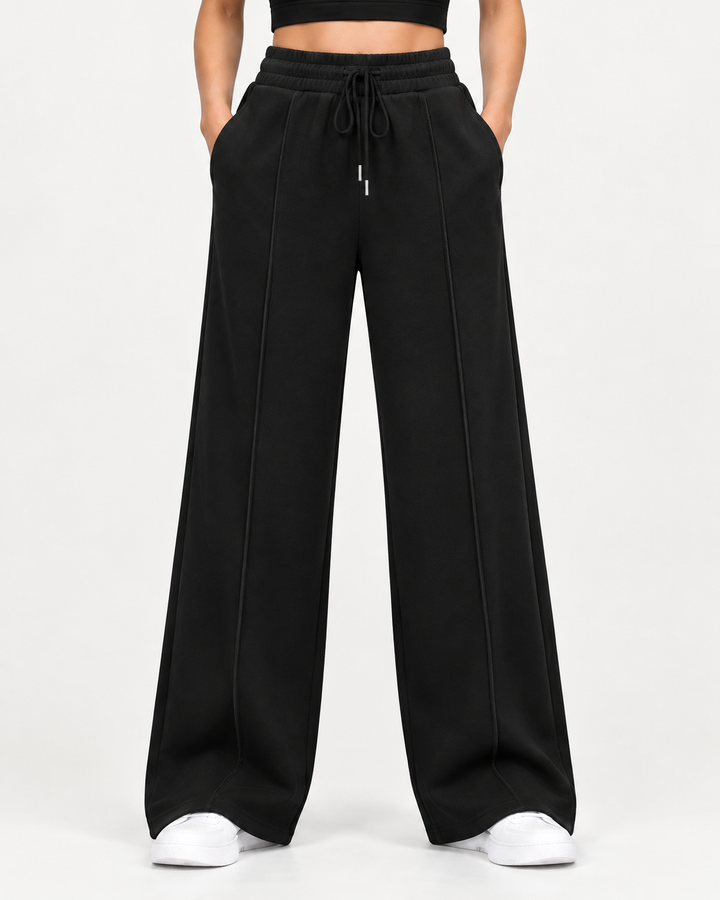 High Waisted- BLACK Straight line Trouser