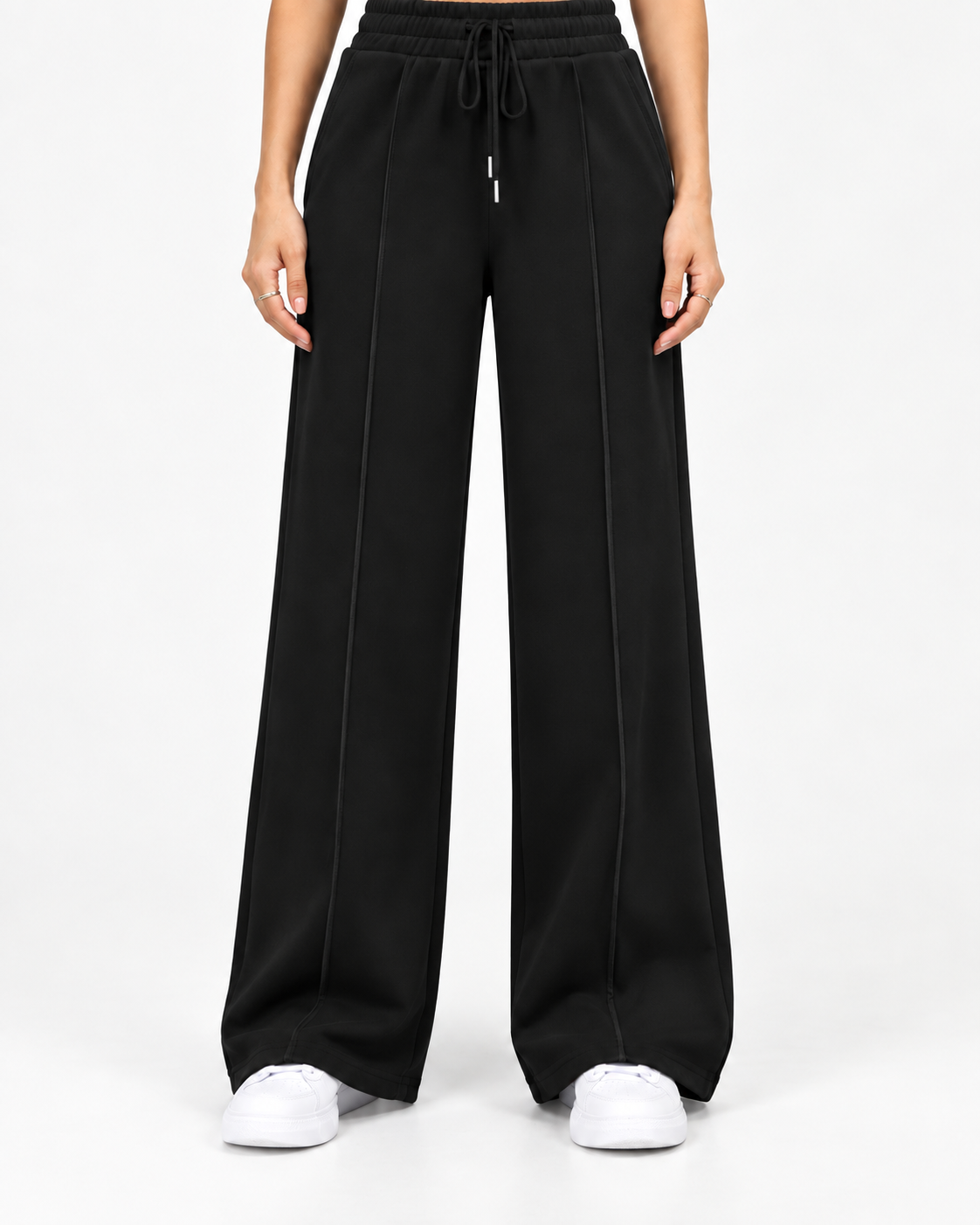 High Waisted- BLACK Straight line Trouser